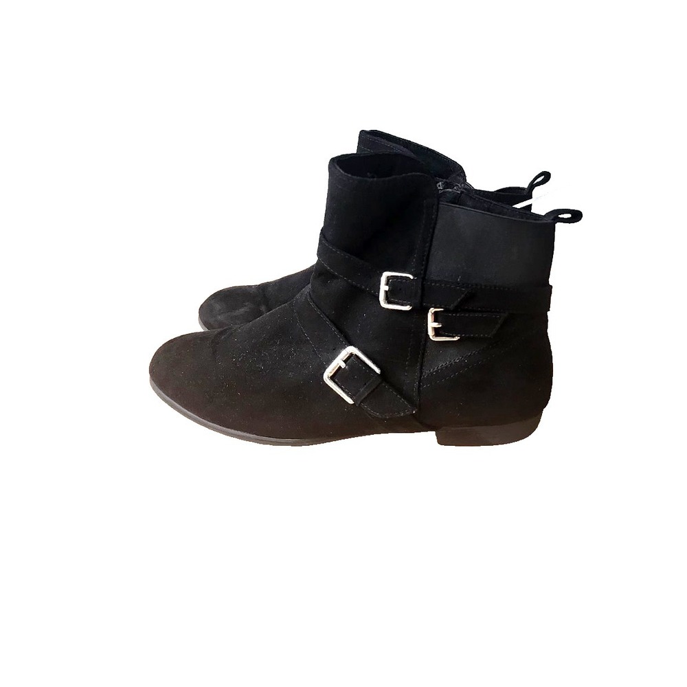 SO Women's Alessia‎ Zip-Up Comfort Fashion Ankle Boots Black Size:9M